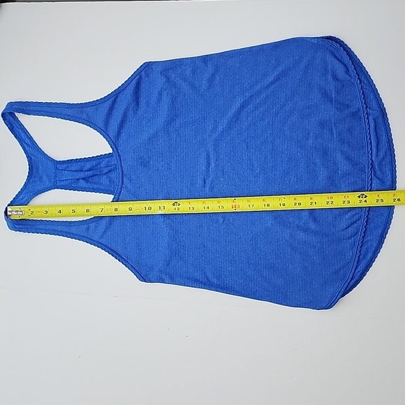 Lululemon Blue Racerback Tank Loose Lightweight Scalloped Trim  Size 4 - Picture 8 of 10